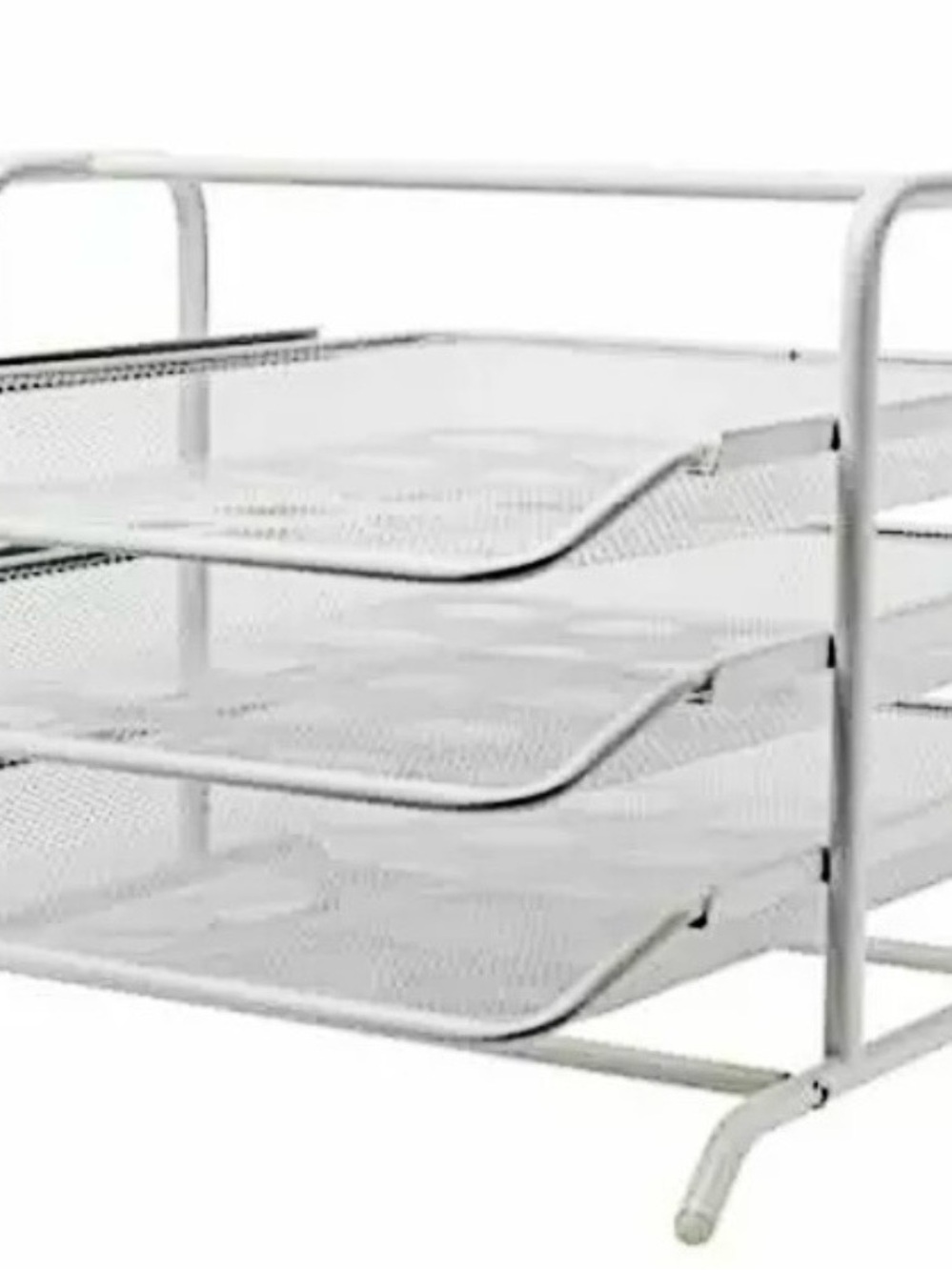 IKEA Dokument White 3-Tier Mesh Paper Tray Organizer